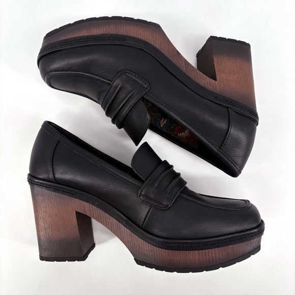 KORKS | Penny Chunky Platform Loafer Pumps in Black | Sz 8 - Picture 6 of 15